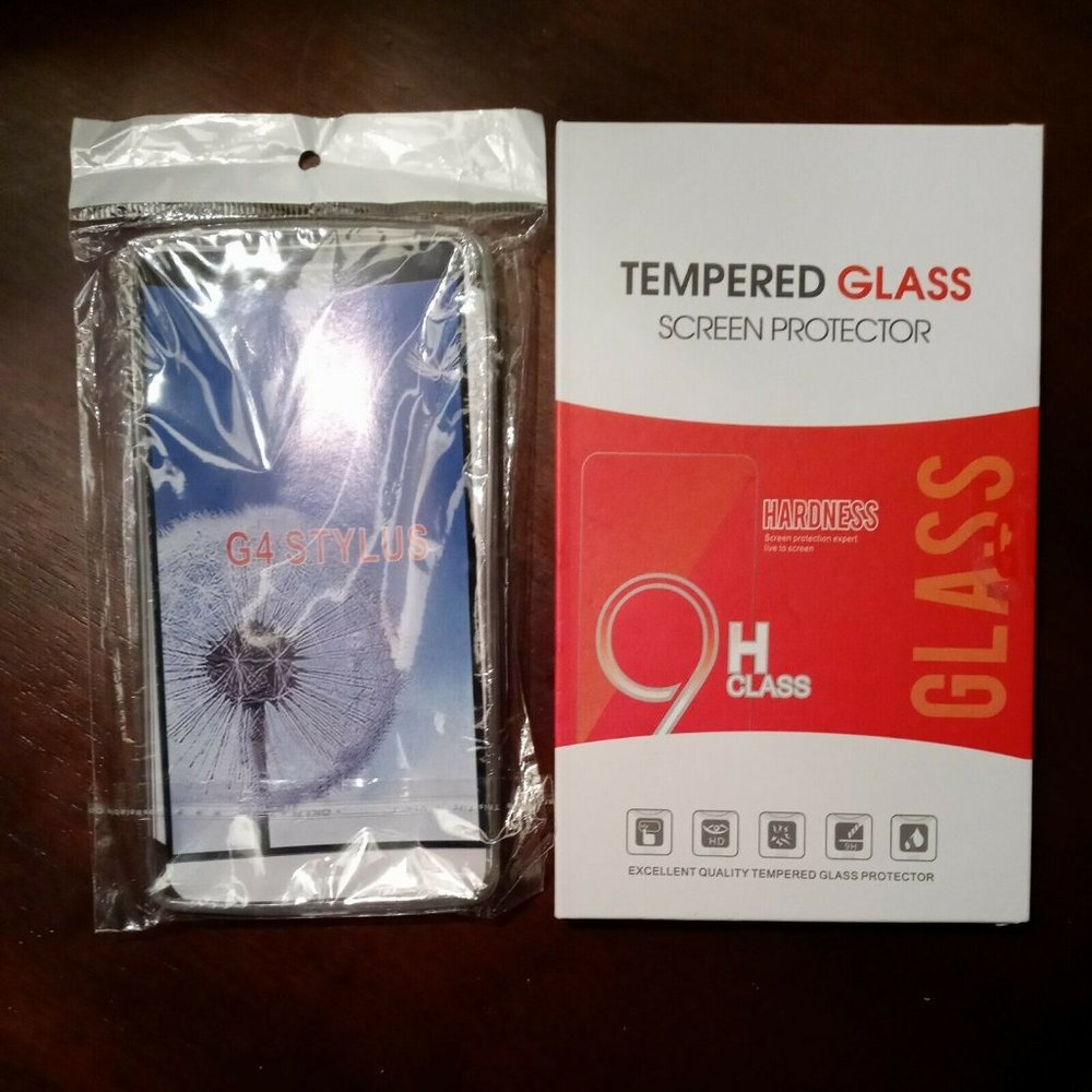 🌹2-PACK BUNDLE🌹LG Cell Phone Case Cover & Tempered Glass Accessories Set